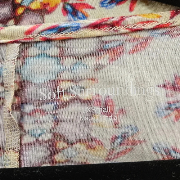 Soft Surroundings FiFi Embroidered Top Women's Size XS, 3/4 Bell Sleeves, Boho - Picture 5 of 6